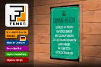 Holzschild Retro 20x30cm Camping Regeln Schild