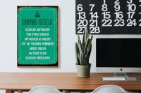 Holzschild Retro 20x30cm Camping Regeln Schild