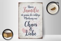 Holzschild Spruch 20x30cm unsere Familie Schild