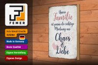 Holzschild Spruch 20x30cm unsere Familie Schild