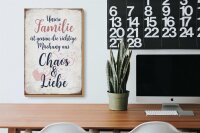 Holzschild Spruch 20x30cm unsere Familie Schild