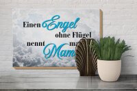 Holzschild Spruch 30x20cm  Engel ohne Flügel nennt man Mama