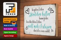 Holzschild Spruch 30x20cm in guten Zeiten Händchen halten