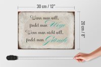 Holzschild Spruch 30x20cm wenn man will findet man Wege