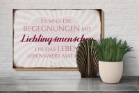 Holzschild Spruch 30x20cm Lieblingsmenschen Leben