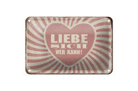 Blechschild Retro 18x12cm liebe sich wer kann Schild