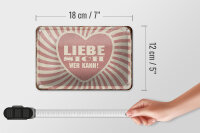 Blechschild Retro 18x12cm liebe sich wer kann Schild
