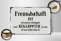 Holzschild Spruch 30x20cm Freundschaft ist mit anderen