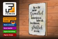 Holzschild Spruch 20x30cm Gesundheit glücklich sein