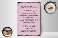 Holzschild Spruch 20x30cm Zuhause ist es am schönsten