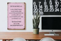 Holzschild Spruch 20x30cm Zuhause ist es am schönsten