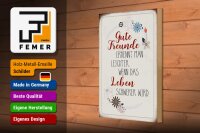 Holzschild Spruch 20x30cm gute Freunde erkennt Schild
