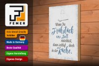 Holzschild Spruch 20x30cm wenn du Frühstück ans Bett