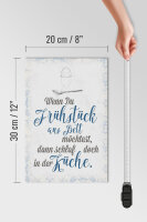 Holzschild Spruch 20x30cm wenn du Frühstück ans Bett