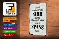 Holzschild Spruch 20x30cm es muss nicht immer alles Sinn