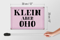 Holzschild Spruch 30x20cm klein aber Oho Schild