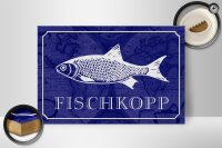 Holzschild Spruch 30x20cm Fischkopp Fisch Schild