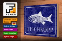Holzschild Spruch 30x20cm Fischkopp Fisch Schild