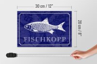 Holzschild Spruch 30x20cm Fischkopp Fisch Schild