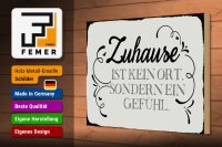Holzschild Spruch 30x20cm Zuhause ist kein Ort sondern ein