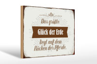 Holzschild Spruch 30x20cm Glück der Erde auf...