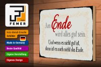 Holzschild Spruch 30x20cm am Ende wird alles gut sein