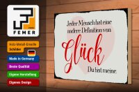 Holzschild Spruch 30x20cm jeder Mensch Glück du bist meine