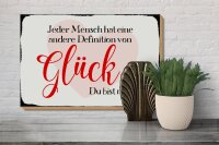 Holzschild Spruch 30x20cm jeder Mensch Glück du bist meine