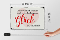 Holzschild Spruch 30x20cm jeder Mensch Glück du bist meine