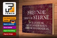 Holzschild Spruch 30x20cm Freunde sind wie Sterne Schild
