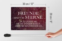 Holzschild Spruch 30x20cm Freunde sind wie Sterne Schild