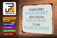 Holzschild Spruch 30x20cm starte dort wo du stehst benutze