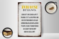 Holzschild Spruch 20x30cm Zuhause ist da wo Liebe Herzen