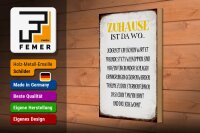 Holzschild Spruch 20x30cm Zuhause ist da wo Liebe Herzen