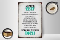 Holzschild Spruch 20x30cm nimm dir Zeit für dich glücklich