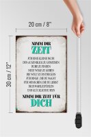 Holzschild Spruch 20x30cm nimm dir Zeit für dich glücklich