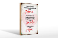 Holzschild Spruch 20x30cm Zuhause Familie Segen Herz