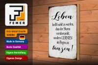 Holzschild Spruch 20x30cm Leben lernen im Regen zu tanzen