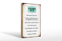 Holzschild Spruch 20x30cm Badezimmer Regeln Hände waschen