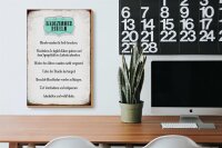 Holzschild Spruch 20x30cm Badezimmer Regeln Hände waschen