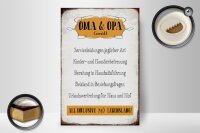 Holzschild Spruch 20x30cm Oma Opa GmbH 24/7 lebenslang