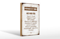 Holzschild Spruch 20x30cm weniger ist mehr gilt nicht für