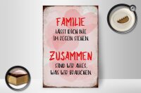 Holzschild Spruch 20x30cm Familie lässt dich nie im Regen