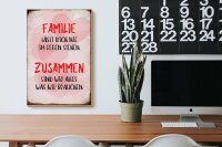 Holzschild Spruch 20x30cm Familie lässt dich nie im Regen