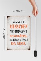 Holzschild Spruch 20x30cm manche machen die Welt besonders
