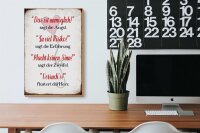 Holzschild Spruch 20x30cm Angst Erfahrung Zweifel Herz