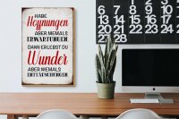 Holzschild Spruch 20x30cm habe Hoffnung Erwartungen Wunder