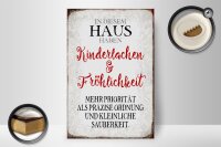 Holzschild Spruch 20x30cm in diesem Haus Kinderlachen
