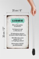 Holzschild Hinweis 20x30cm Klo Ordnung die Klobürste