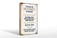 Holzschild Spruch 20x30cm was man von Hunden lernen kann